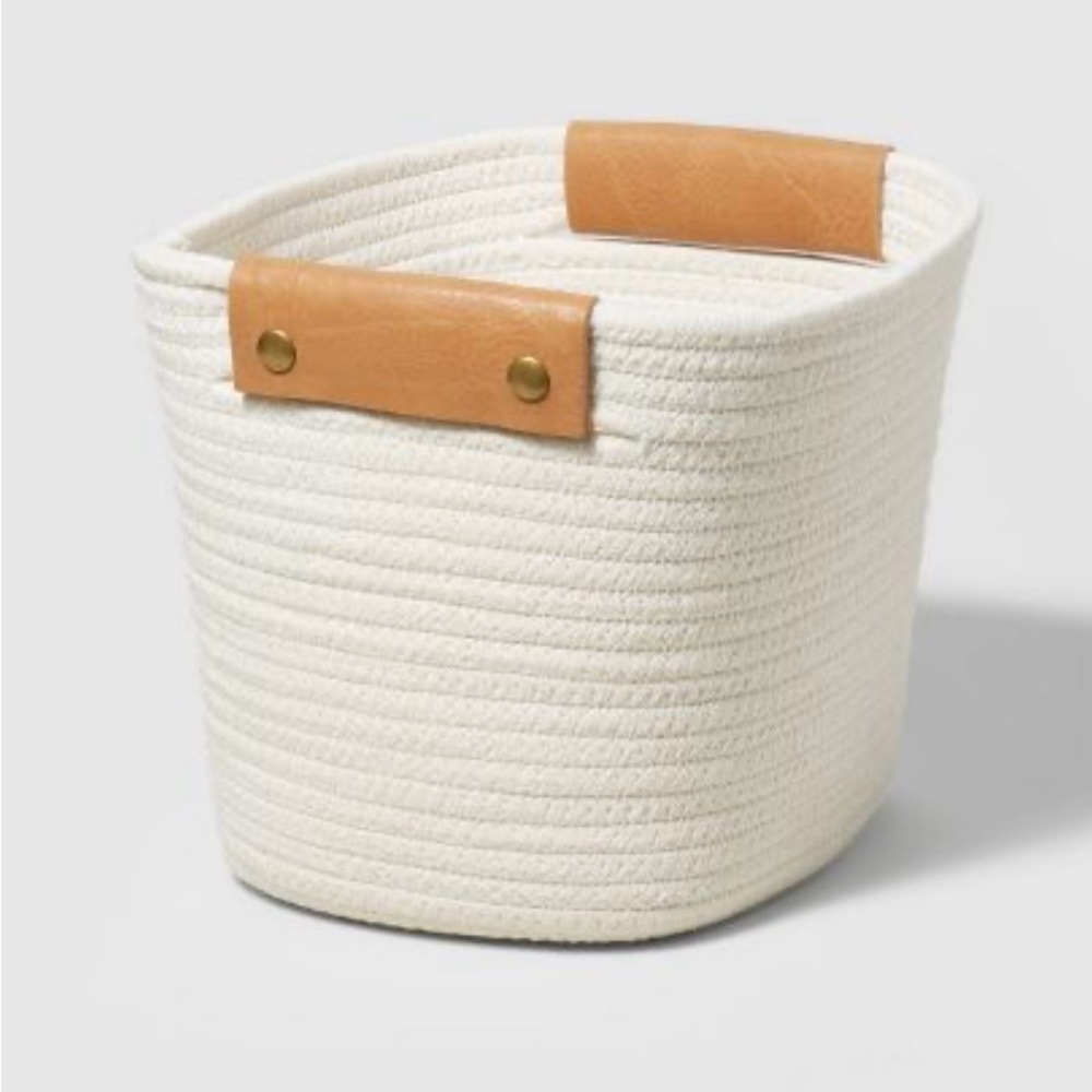 Brightroom Decorative  Coiled Cotton Blend Rope Basket